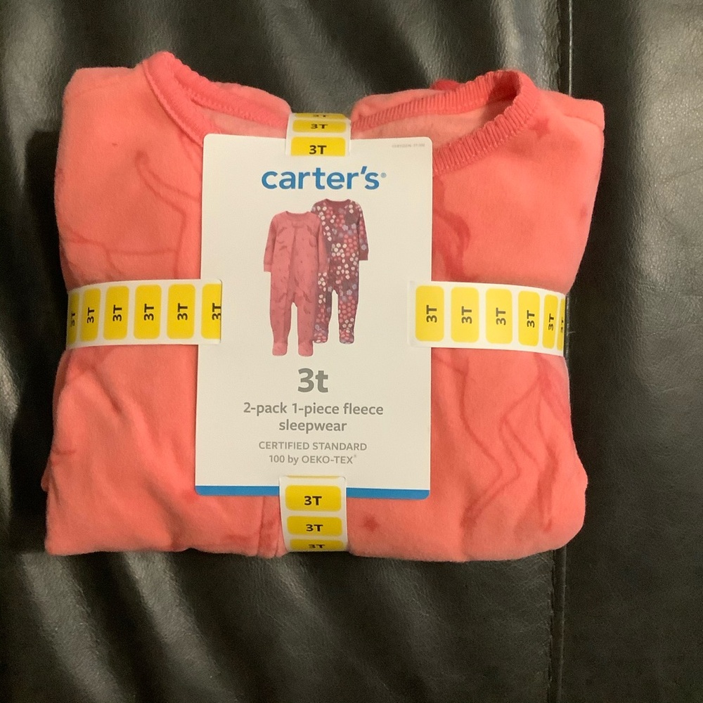 Carter's Floral Red Fleece Sleepwear Set